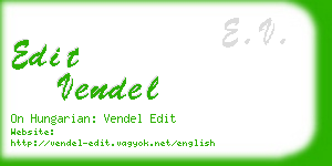 edit vendel business card